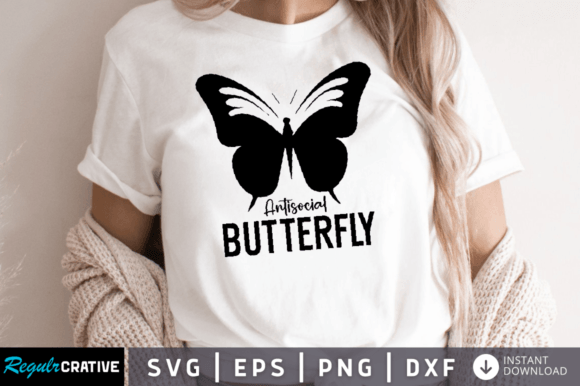 Antisocial Butterfly SVG Design for Crafts