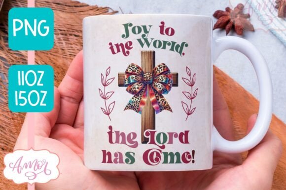 Christian Chirstmas Mug Wrap PNG and Print Templates