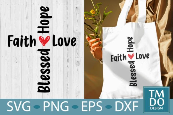 Christian Cross Blessed Faith Hope Love
