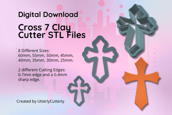Clay Cutter STL File Cross 7- Christian Tools
