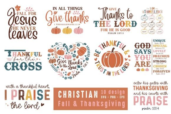 Fall Thanksgiving Christian SVG Bundle & Crafts