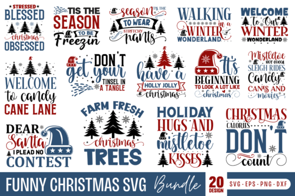 Funny Christmas SVG Bundle, Crafts