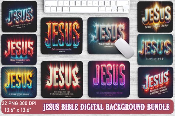 Jesus Bible Digital Background Bundle & Backgrounds