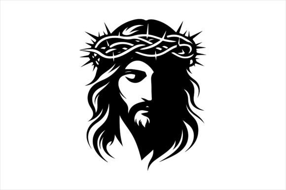 Jesus Christ Crown Thorns Silhouette Illustrations