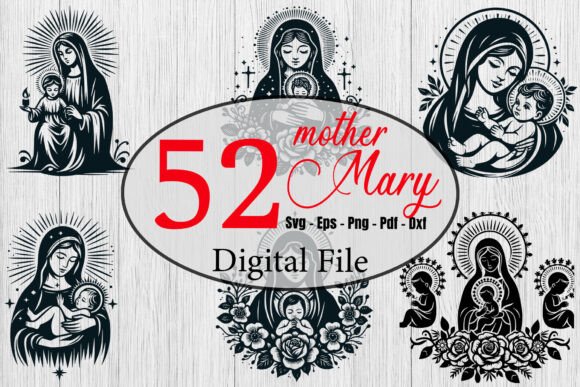 Mother Mary SVG Bundle, Crafts