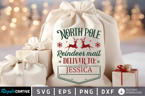 North Pole Reindeer Mail Deliver SVG & Crafts