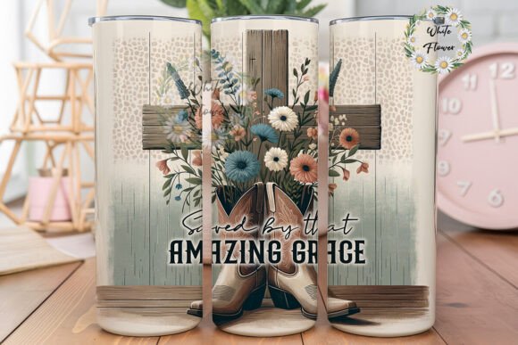 Saved by That Amazing Grace Christian Tumbler Wraps